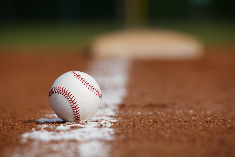 Baseball on a field
