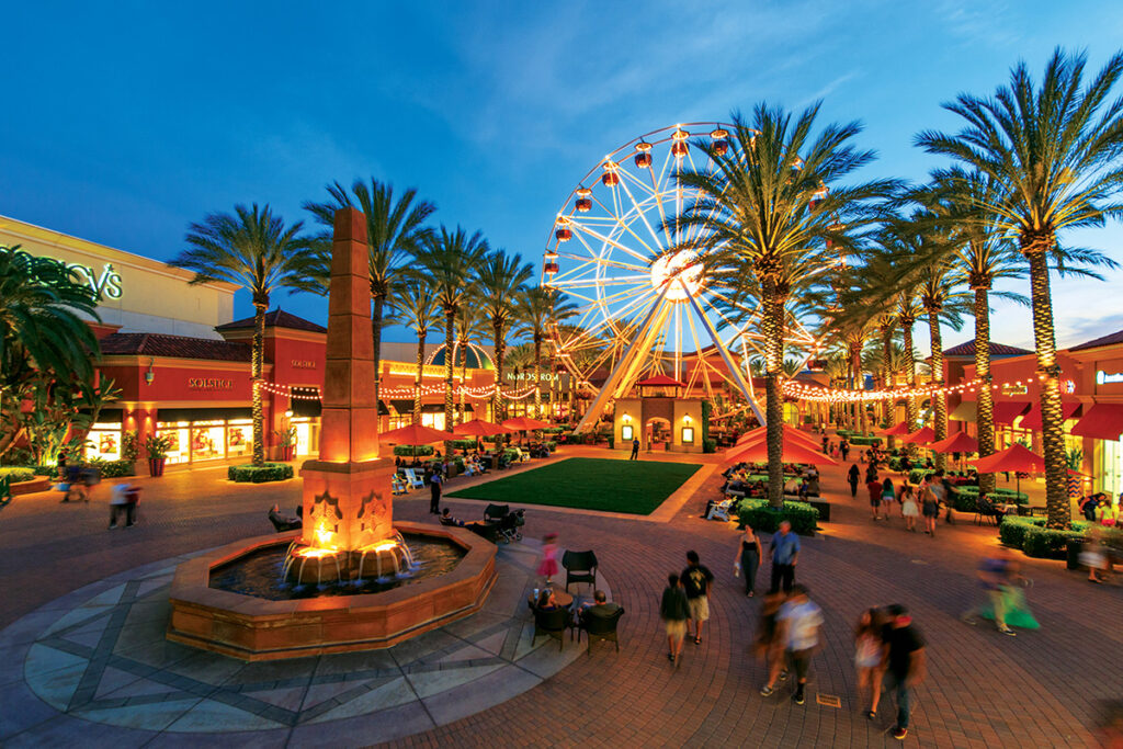 Irvine Spectrum at sunset
