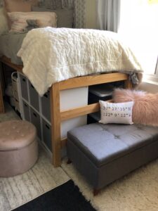 Dorm tips is to get an ottoman